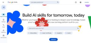 Portada de la plataforma Google Skills.