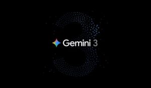 Pantalla negra con el logotipo de Gemini 3