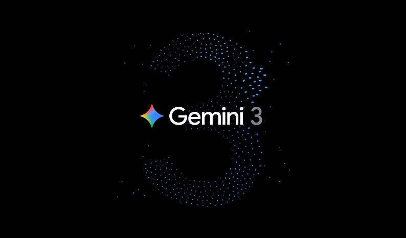 Pantalla negra con el logotipo de Gemini 3